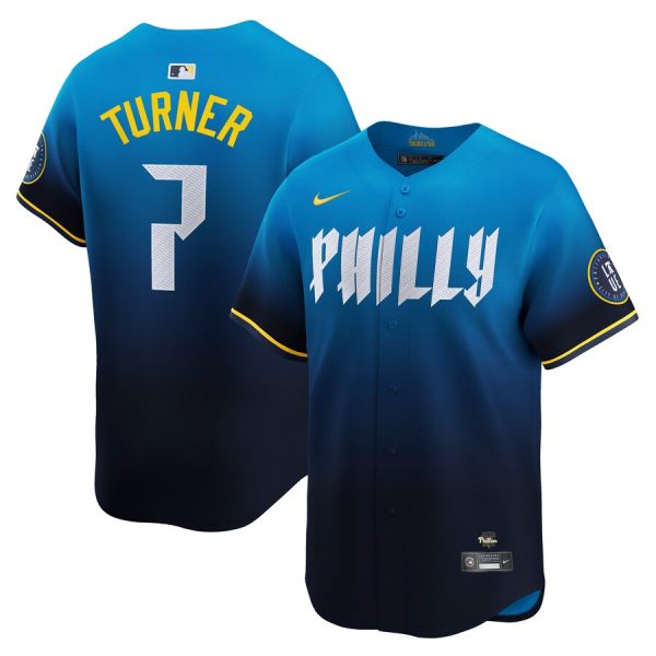 Trea Turner Philadelphia Phillies City Connect Limited Player Jersey - Blue