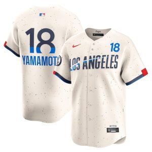 Yoshinobu Yamamoto Los Angeles Dodgers 2024 City Connect Limited Player Jersey - Cream