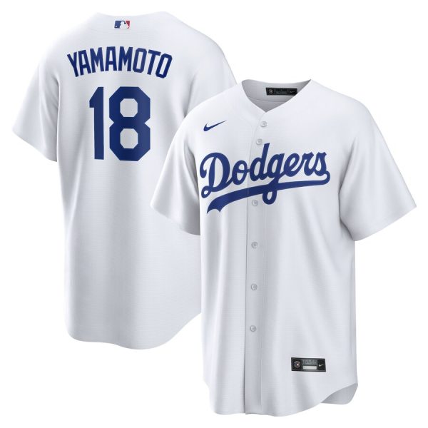 Yoshinobu Yamamoto Los Angeles Dodgers Home Replica Player Jersey - White