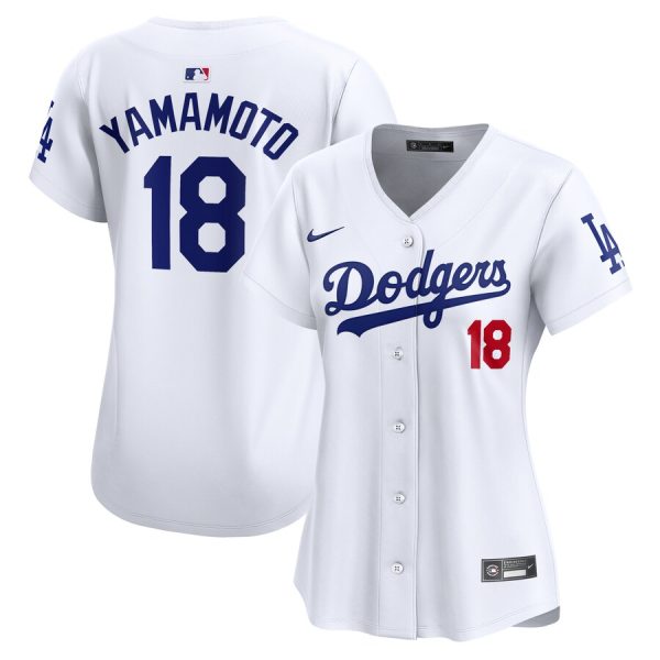 Yoshinobu Yamamoto Los Angeles Dodgers Women's Home Limited Player Jersey - White