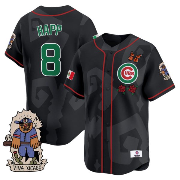 2025 Chicago Cubs Mexican Heritage Vapor Premier Limited Jersey - Black Ian Happ