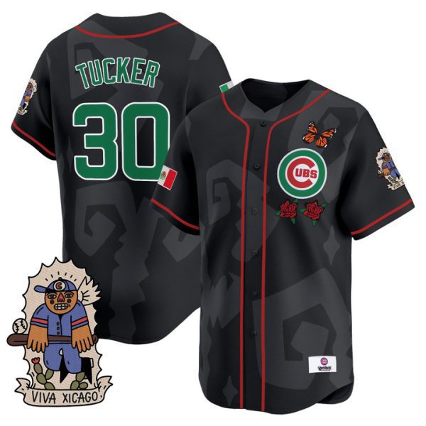2025 Chicago Cubs Mexican Heritage Vapor Premier Limited Jersey - Black Kyle Tucker