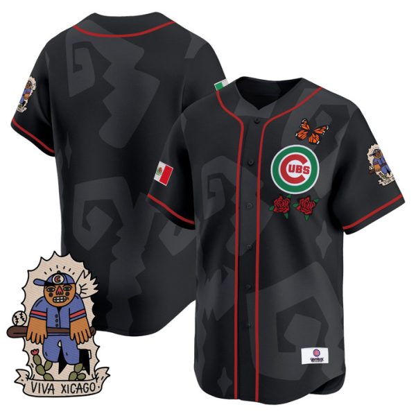 2025 Chicago Cubs Mexican Heritage Vapor Premier Limited Jersey - Black Team