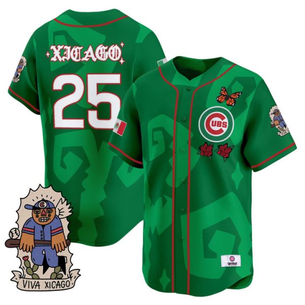 2025 Chicago Cubs Mexican Heritage Vapor Premier Limited Jersey - Green Xicago