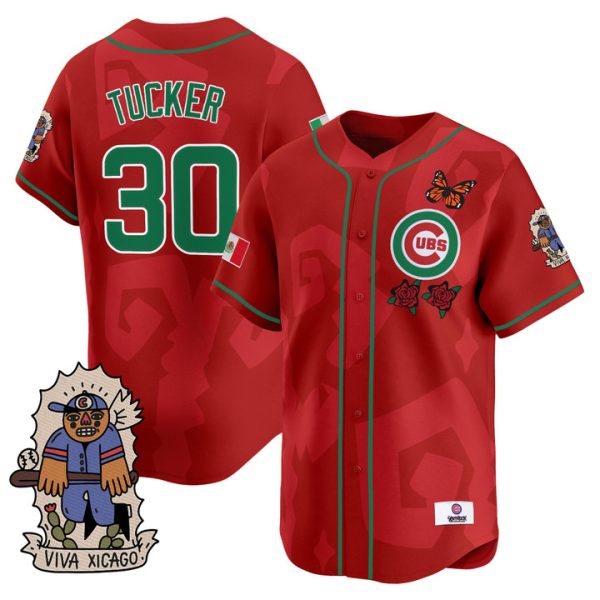 2025 Chicago Cubs Mexican Heritage Vapor Premier Limited Jersey - Red Kyle Tucker