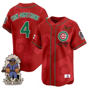 2025 Chicago Cubs Mexican Heritage Vapor Premier Limited Jersey - Red Pete Crow-Armstrong