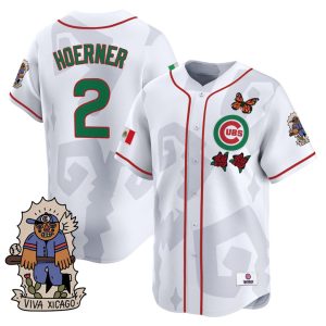 2025 Chicago Cubs Mexican Heritage Vapor Premier Limited Jersey - White Nico Hoerner