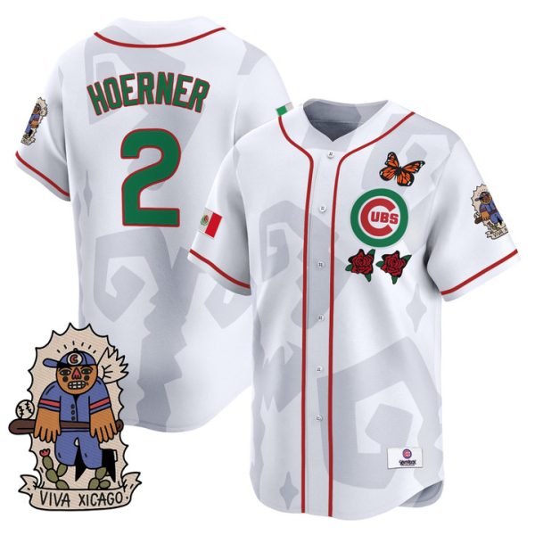 2025 Chicago Cubs Mexican Heritage Vapor Premier Limited Jersey - White Nico Hoerner