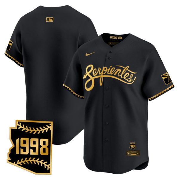 Arizona Diamondbacks 2025 City Connect Vapor Premier Limited Jersey V2 - Black Gold Team
