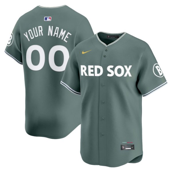 Boston Red Sox 2025 City Connect Vapor Premier Limited Custom Jersey - Green