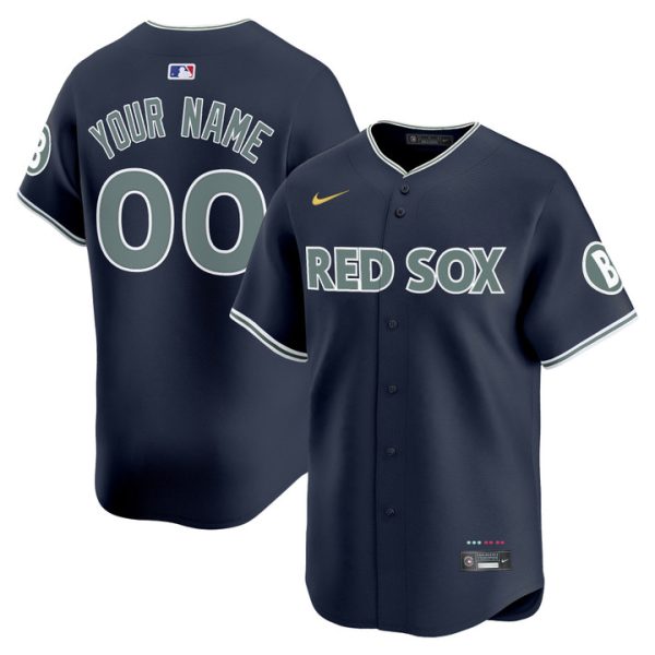 Boston Red Sox 2025 City Connect Vapor Premier Limited Custom Jersey - Navy