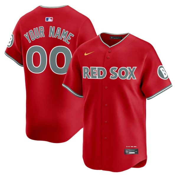 Boston Red Sox 2025 City Connect Vapor Premier Limited Custom Jersey - Red