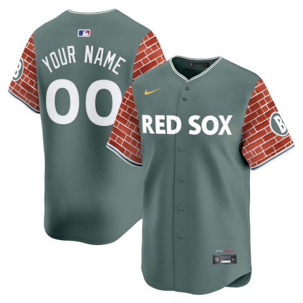 Boston Red Sox 2025 Fenway Red Brick Style Vapor Premier Limited Custom Jersey - Green