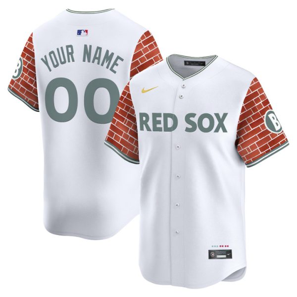 Boston Red Sox 2025 Fenway Red Brick Style Vapor Premier Limited Custom Jersey - White