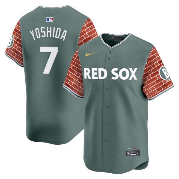 Boston Red Sox 2025 Fenway Red Brick Style Vapor Premier Limited Jersey - Green Masataka Yoshida