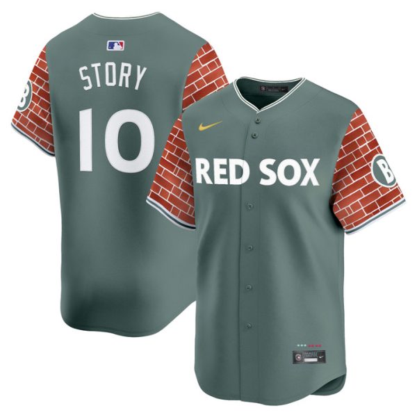 Boston Red Sox 2025 Fenway Red Brick Style Vapor Premier Limited Jersey - Green Trevor Story
