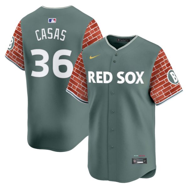 Boston Red Sox 2025 Fenway Red Brick Style Vapor Premier Limited Jersey - Green Triston Casas