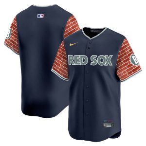 Boston Red Sox 2025 Fenway Red Brick Style Vapor Premier Limited Jersey - Navy Team