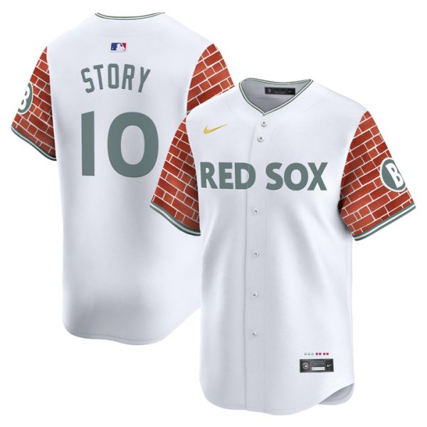 Boston Red Sox 2025 Fenway Red Brick Style Vapor Premier Limited Jersey - White Trevor Story