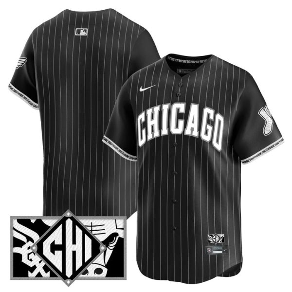 Chicago White Sox 2025 City Connect Vapor Premier Limited Jersey - Black (B&W) Team