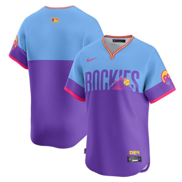 Colorado Rockies 2025 City Connect Limited Jersey - Purple/Light Blue