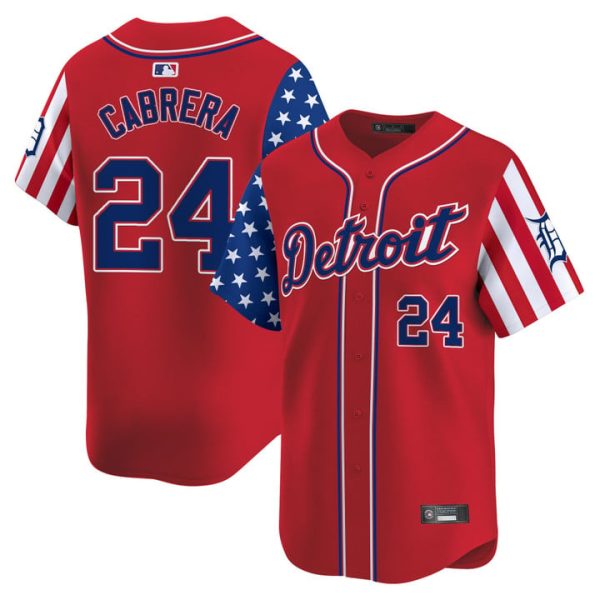 Detroit Tigers 2025 Memorial Day Vapor Premier Limited Jersey - Red Miguel Cabrera