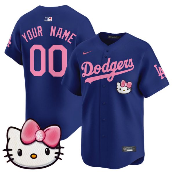 Dodgers 2025 Hello Kitty Vapor Premier Limited Custom Jersey - Royal