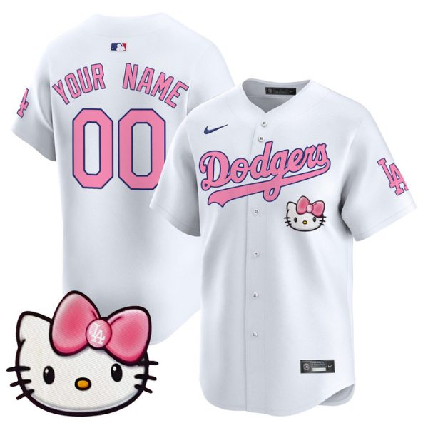 Dodgers 2025 Hello Kitty Vapor Premier Limited Custom Jersey - White