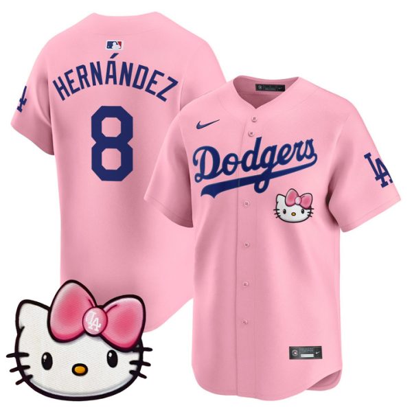 Dodgers 2025 Hello Kitty Vapor Premier Limited Jersey - Pink Kike Hernandez
