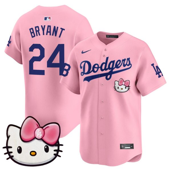 Dodgers 2025 Hello Kitty Vapor Premier Limited Jersey - Pink Kobe Bryant