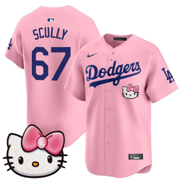 Dodgers 2025 Hello Kitty Vapor Premier Limited Jersey - Pink Vin Scully