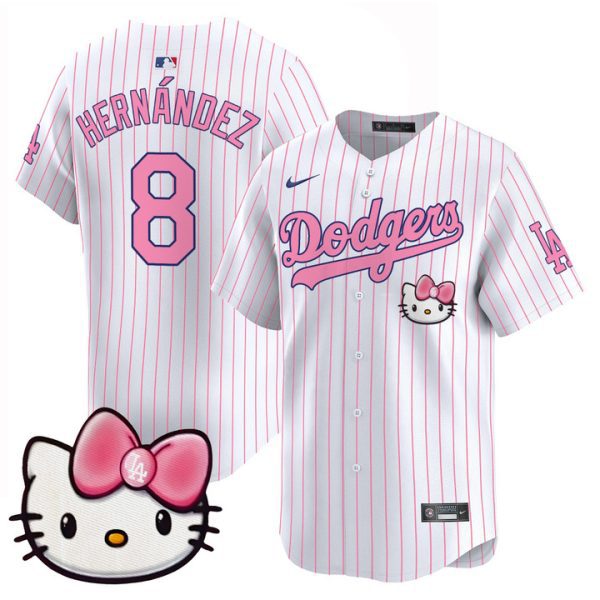 Dodgers 2025 Hello Kitty Vapor Premier Limited Jersey - Pinstripe Kike Hernandez