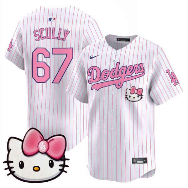 Dodgers 2025 Hello Kitty Vapor Premier Limited Jersey - Pinstripe Vin Scully