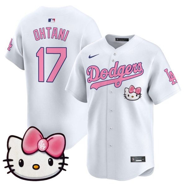 Dodgers 2025 Hello Kitty Vapor Premier Limited Jersey - White Shohei Ohtani