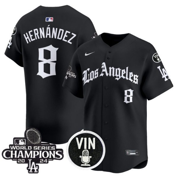 Dodgers 2025 LA Gothic Style Vapor Premier Limited Jersey - Black Kike Hernandez