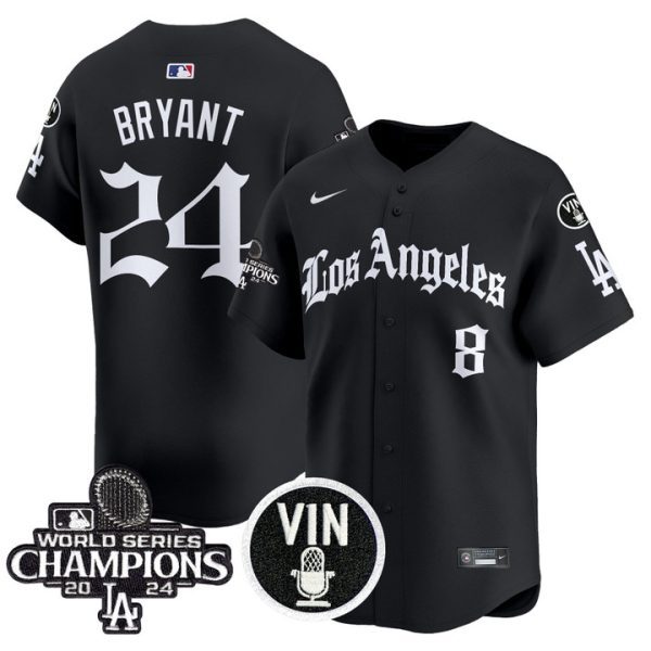 Dodgers 2025 LA Gothic Style Vapor Premier Limited Jersey - Black Kobe Bryant