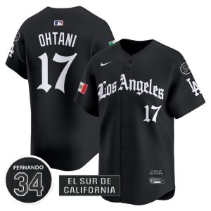 Dodgers Mexico 2025 LA Gothic Style Vapor Premier Limited Jersey - Black Shohei Ohtani