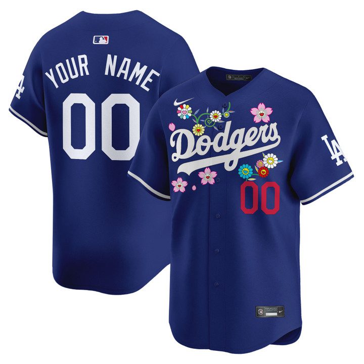 Dodgers x Takashi Murakami 2025 Vapor Premier Limited Custom Jersey - Royal