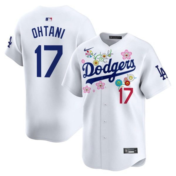 Dodgers x Takashi Murakami 2025 Vapor Premier Limited Jersey - White Shohei Ohtani (Kanji)