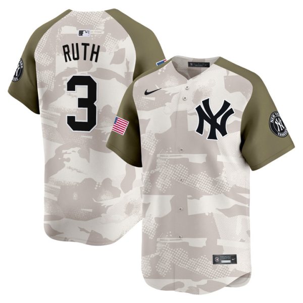 New York Yankees 2025 Armed Forces Day Vapor Premier Limited Jersey - Alternate Babe Ruth
