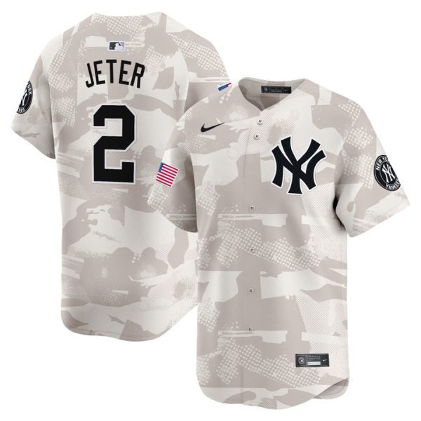 New York Yankees 2025 Armed Forces Day Vapor Premier Limited Jersey - Camo Derek Jeter