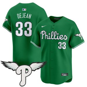 Philadelphia Phillies 2025 Vapor Premier Limited Jersey - Kelly Green Cooper DeJean