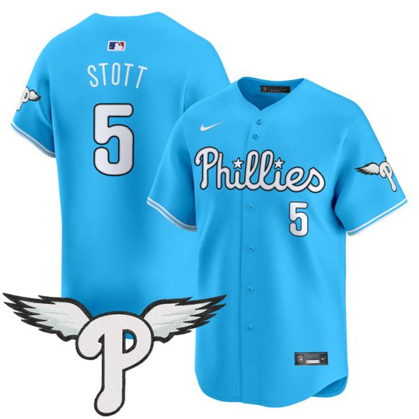 Philadelphia Phillies 2025 Vapor Premier Limited Jersey - Light Blue Bryson Stott