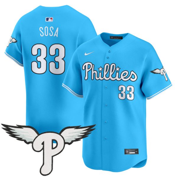 Philadelphia Phillies 2025 Vapor Premier Limited Jersey - Light Blue Edmundo Sosa