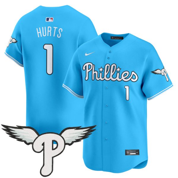 Philadelphia Phillies 2025 Vapor Premier Limited Jersey - Light Blue Jalen Hurts