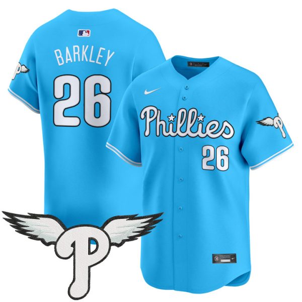 Philadelphia Phillies 2025 Vapor Premier Limited Jersey - Light Blue Saquon Barkley