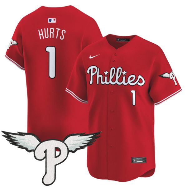 Philadelphia Phillies 2025 Vapor Premier Limited Jersey - Red Jalen Hurts
