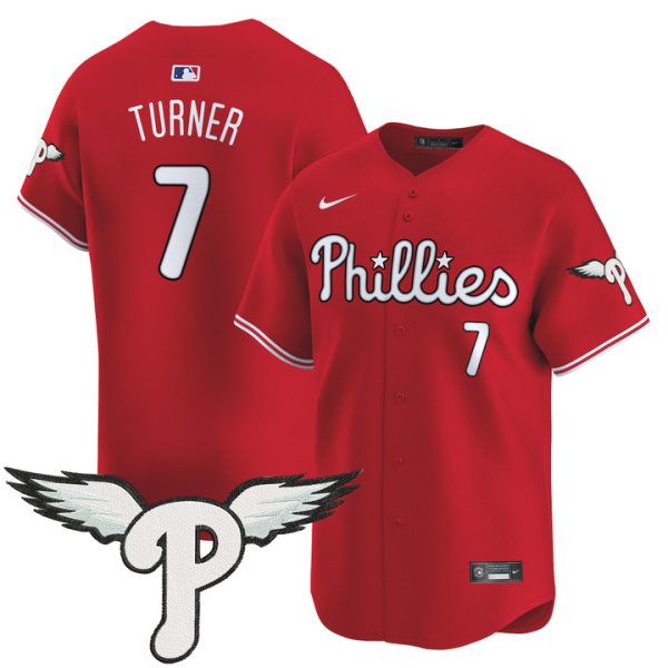 Philadelphia Phillies 2025 Vapor Premier Limited Jersey - Red Trea Turner