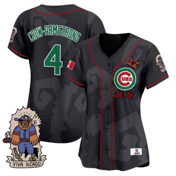 Women's 2025 Chicago Cubs Mexican Heritage Vapor Premier Limited Jersey - Black Pete Crow-Armstrong