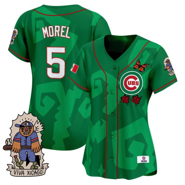 Women's 2025 Chicago Cubs Mexican Heritage Vapor Premier Limited Jersey - Green Christopher Morel